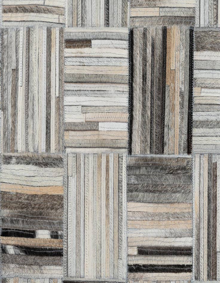 Detail image of  7' 10 x 9' 10 Cowhide Leather Rug