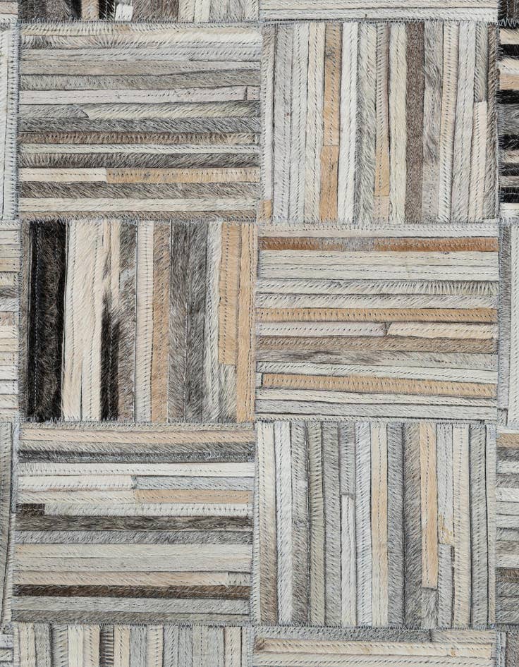 Detail image of  7' 10 x 9' 10 Cowhide Leather Rug