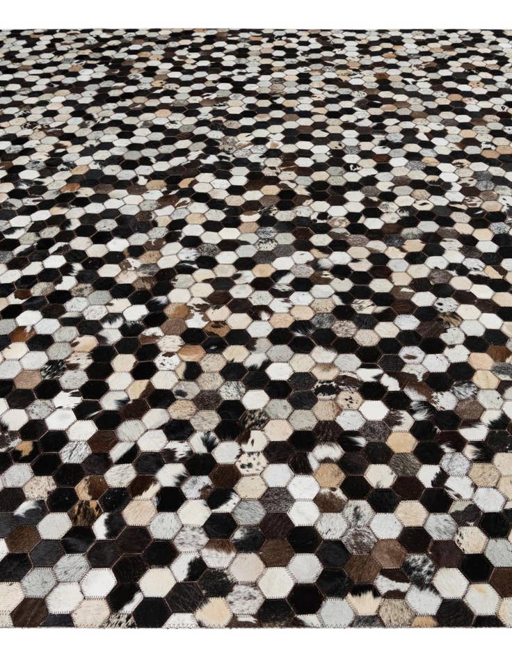 Detail image of  8' 1 x 10' Cowhide Leather Rug