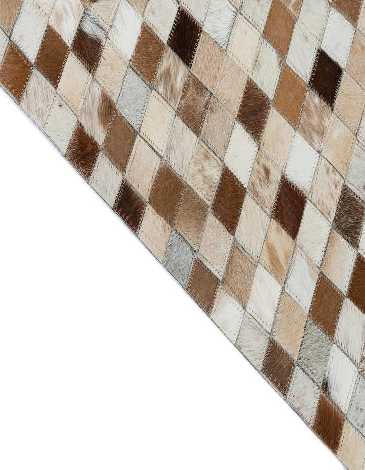 Detail image of  7' 10 x 9' 7 Cowhide Leather Rug
