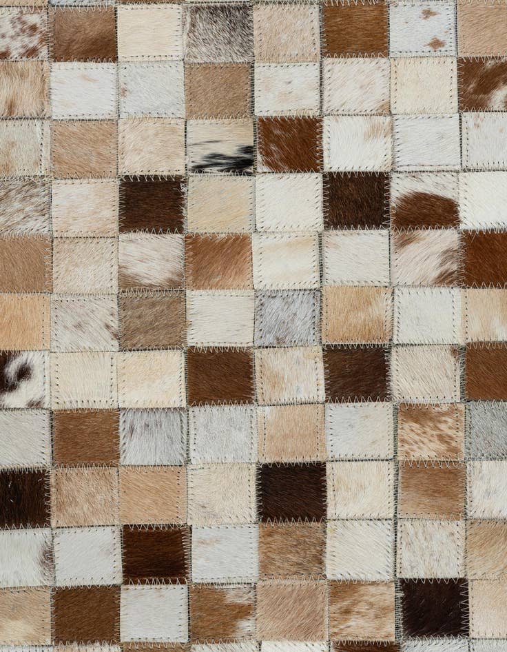Detail image of  7' 10 x 9' 7 Cowhide Leather Rug