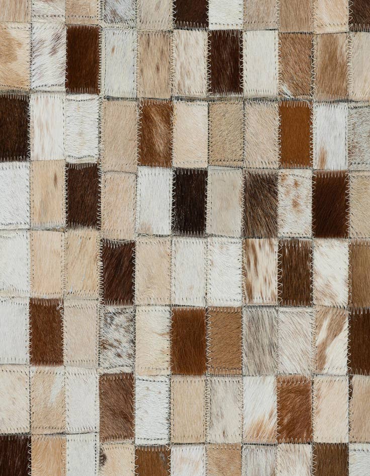 Detail image of  7' 10 x 9' 7 Cowhide Leather Rug
