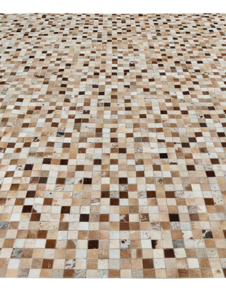 Detail image of  8' 1 x 10' Cowhide Leather Rug