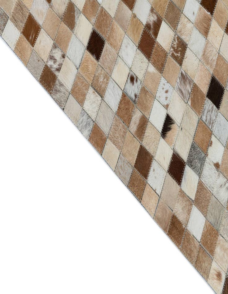 Detail image of  8' 1 x 10' Cowhide Leather Rug