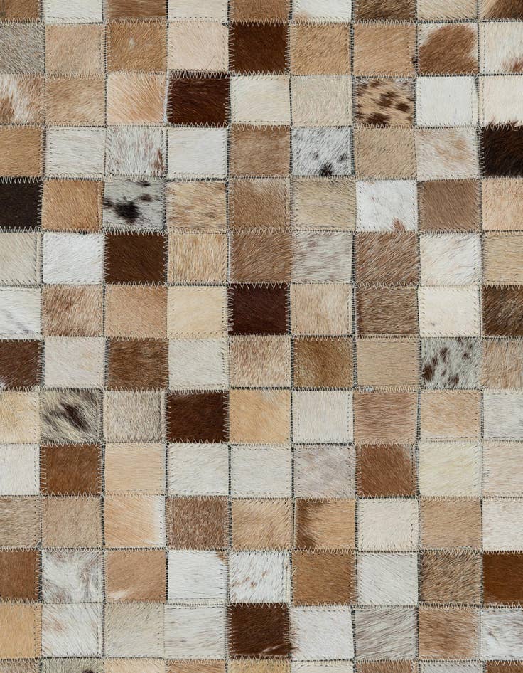 Detail image of  8' 1 x 10' Cowhide Leather Rug