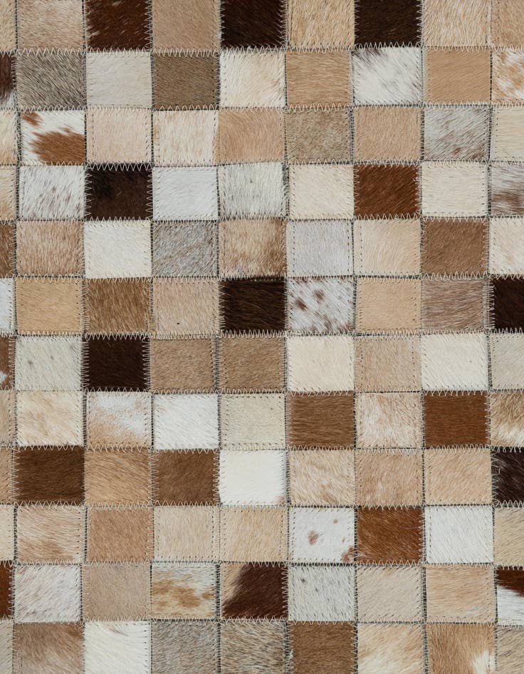 Detail image of  8' 1 x 10' Cowhide Leather Rug