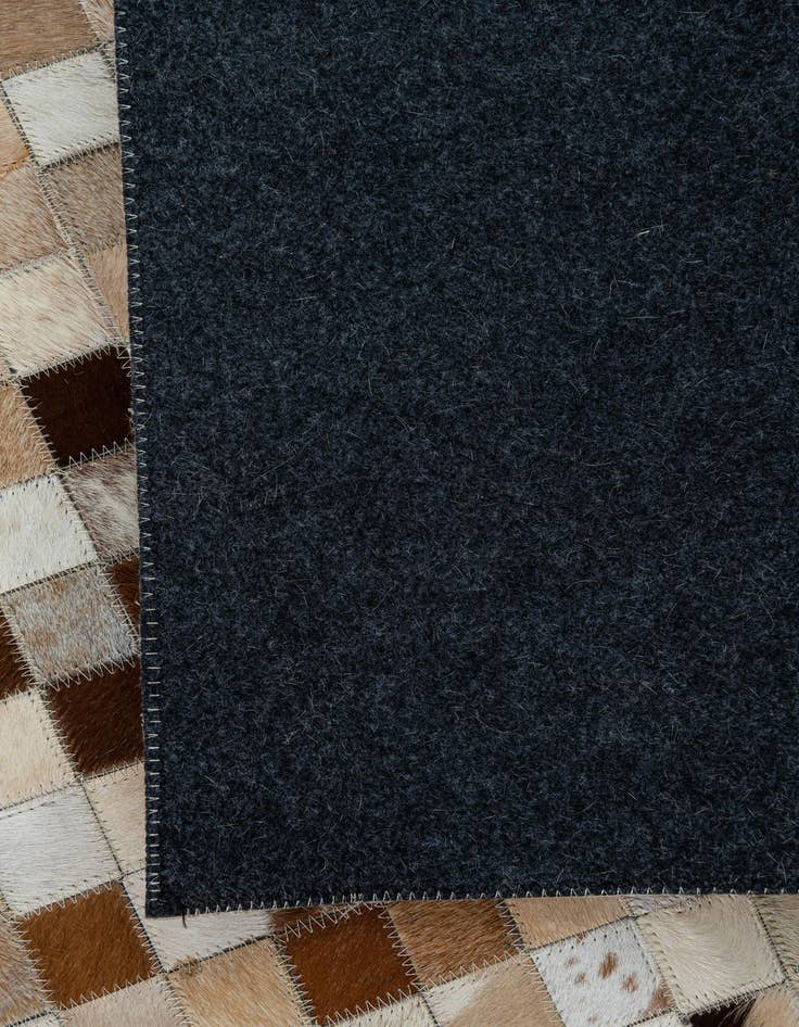 Detail image of  8' 1 x 10' Cowhide Leather Rug