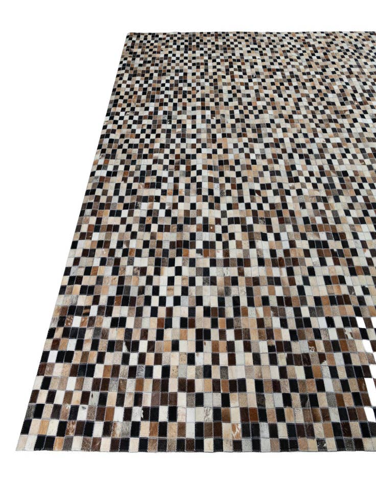 Detail image of  8' 1 x 10' Cowhide Leather Rug