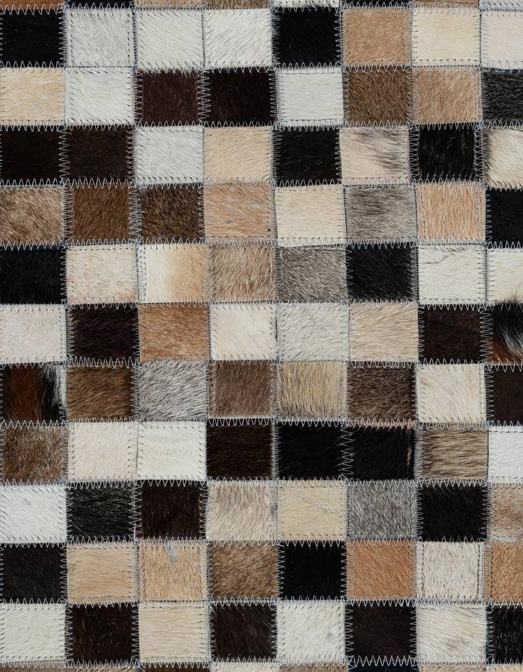 Detail image of  8' 1 x 10' Cowhide Leather Rug