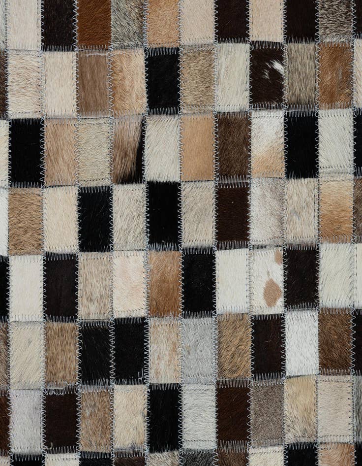 Detail image of  8' 1 x 10' Cowhide Leather Rug
