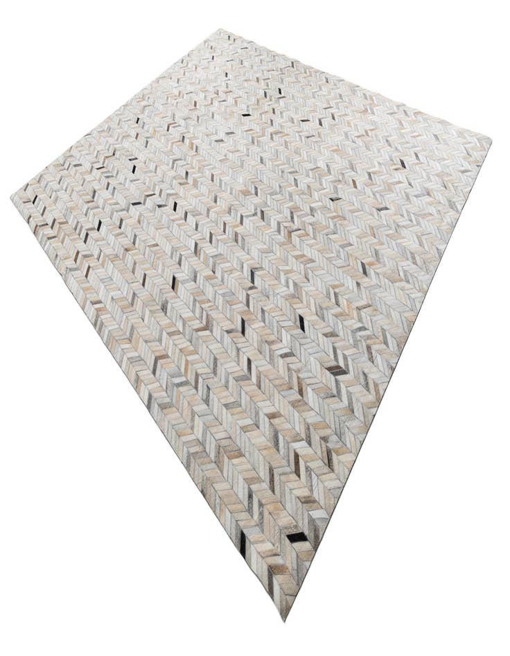 Detail image of  8' 1 x 9' 10 Cowhide Leather Rug