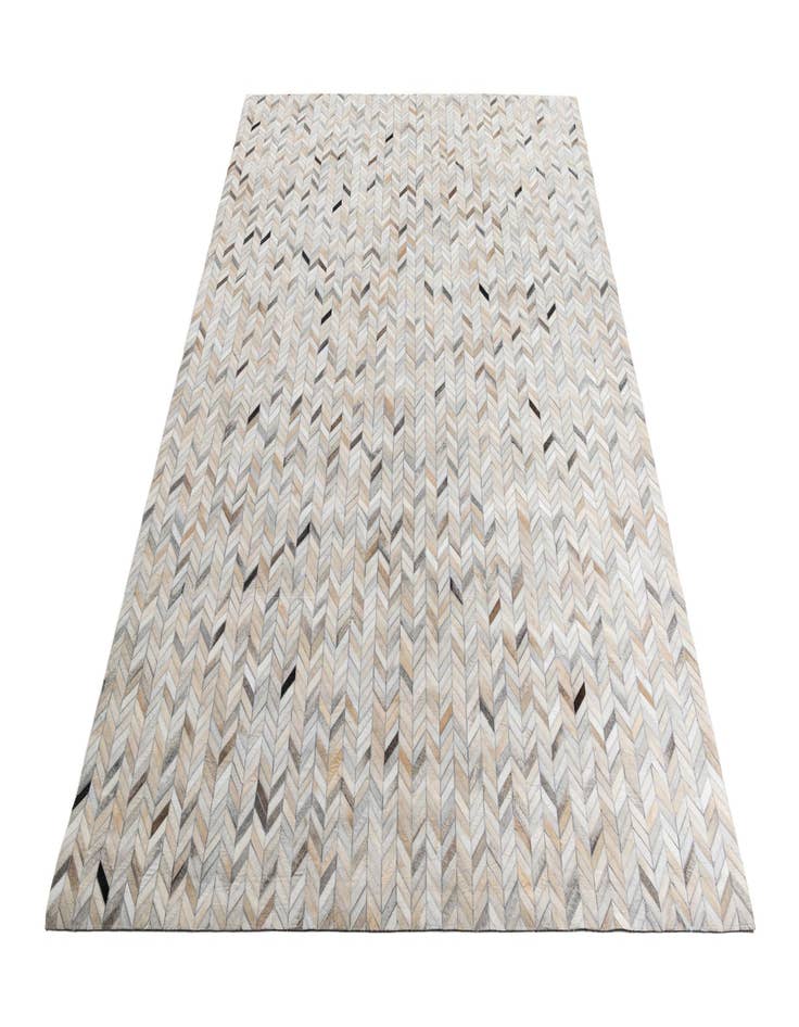 Detail image of  8' 1 x 9' 10 Cowhide Leather Rug