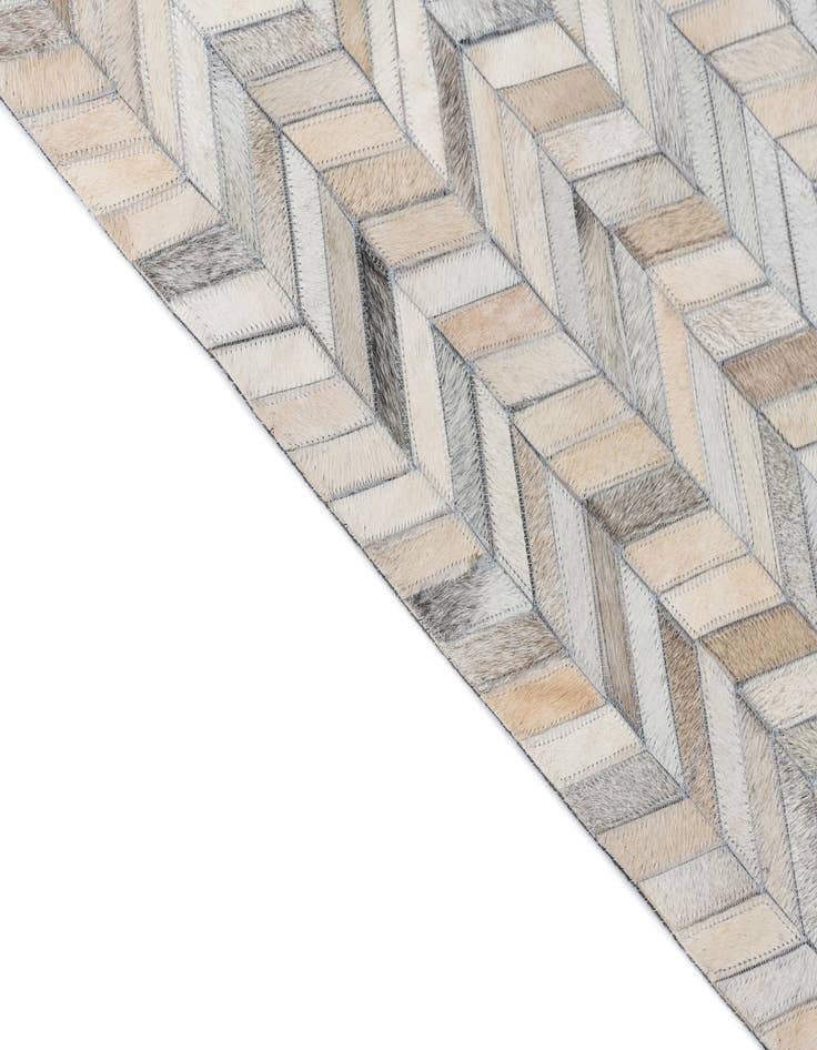 Detail image of  8' 1 x 9' 10 Cowhide Leather Rug