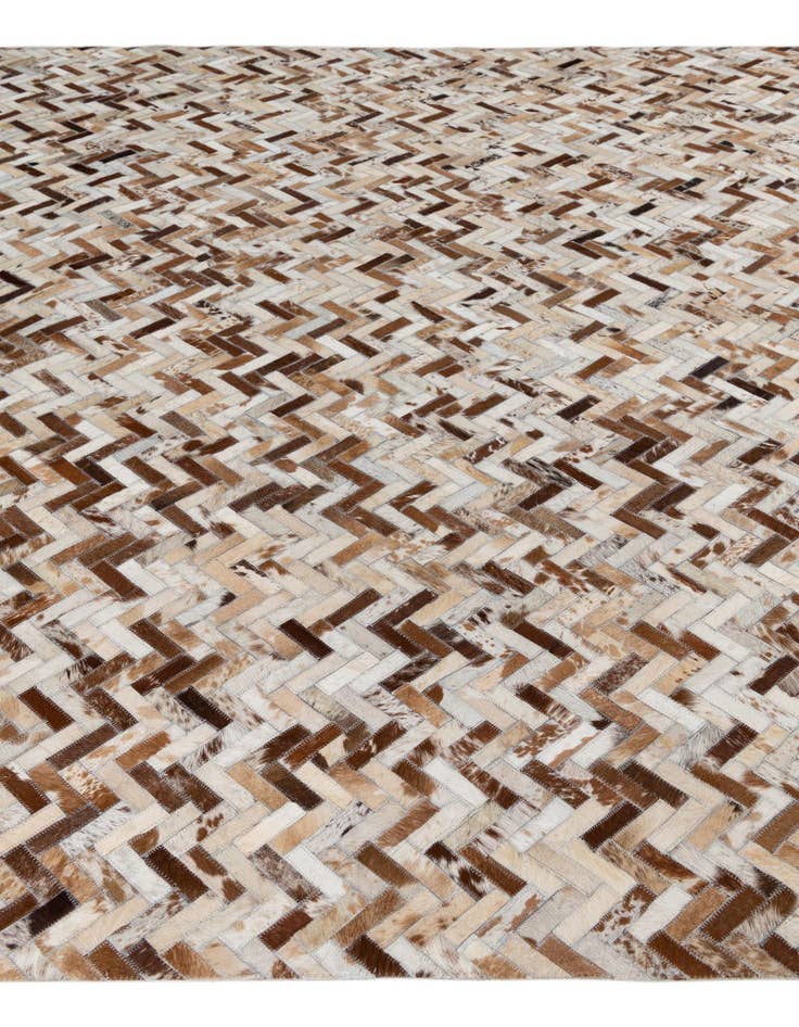 Detail image of  7' 9 x 9' 6 Cowhide Leather Rug