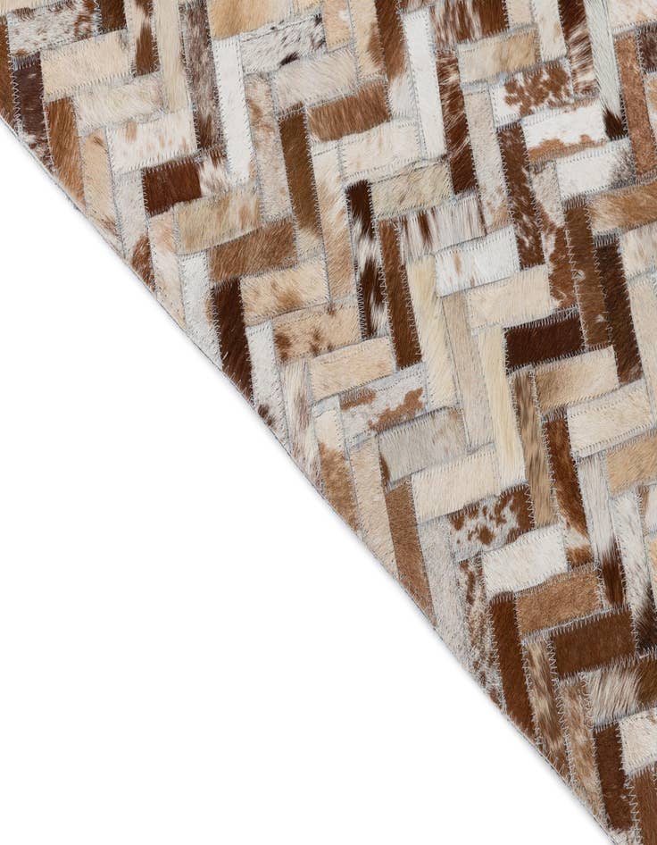 Detail image of  7' 9 x 9' 6 Cowhide Leather Rug