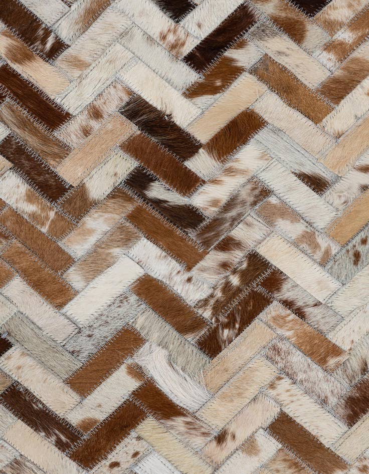 Detail image of  7' 9 x 9' 6 Cowhide Leather Rug