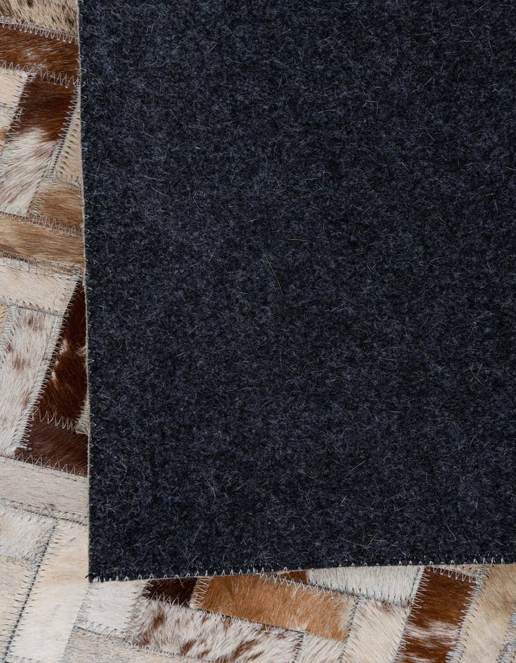 Detail image of  7' 9 x 9' 6 Cowhide Leather Rug