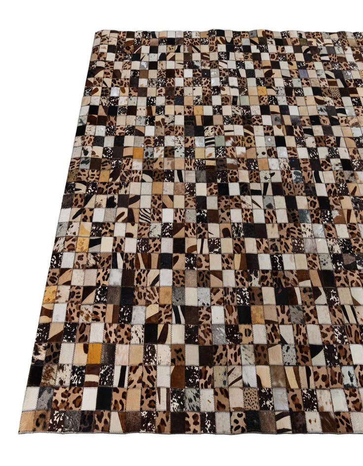 Detail image of  5' 1 x 8' Cowhide Leather Rug