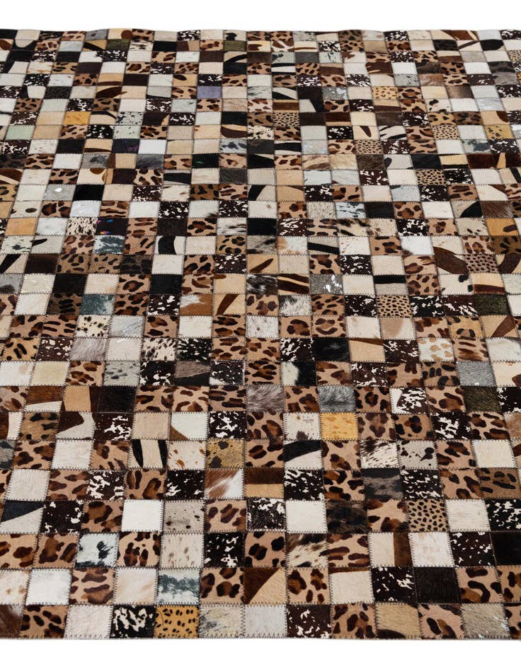 Detail image of  5' 1 x 8' Cowhide Leather Rug