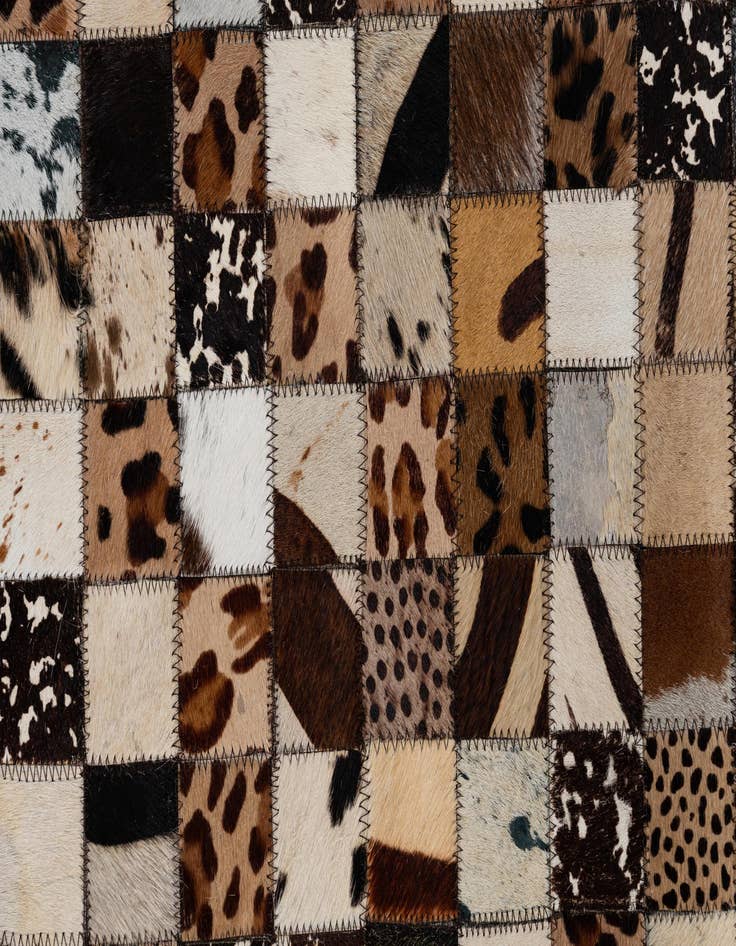 Detail image of  5' 1 x 8' Cowhide Leather Rug