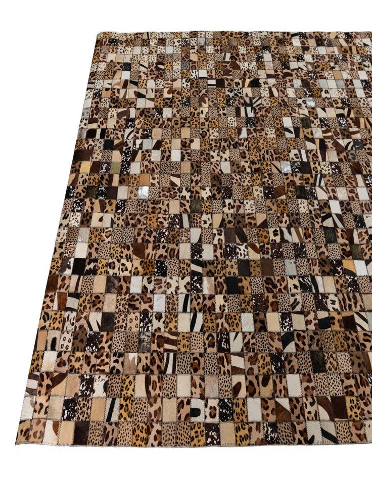 Detail image of  5' 1 x 8' Cowhide Leather Rug