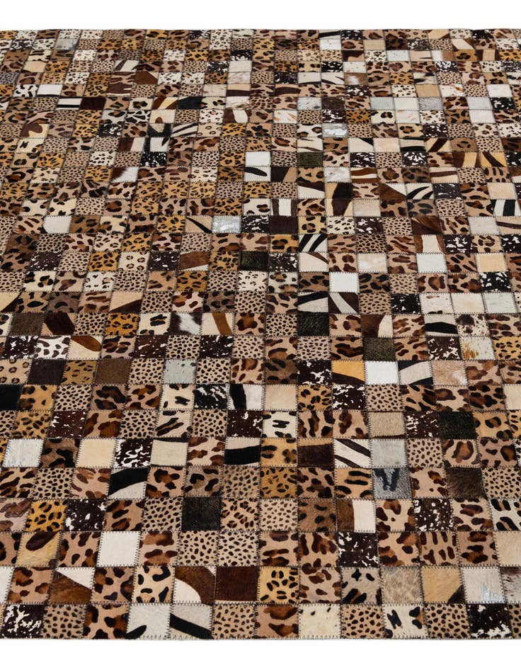 Detail image of  5' 1 x 8' Cowhide Leather Rug