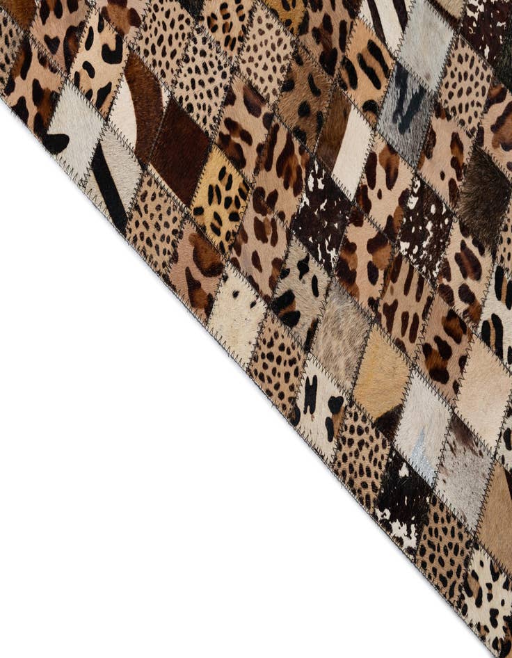 Detail image of  5' 1 x 8' Cowhide Leather Rug