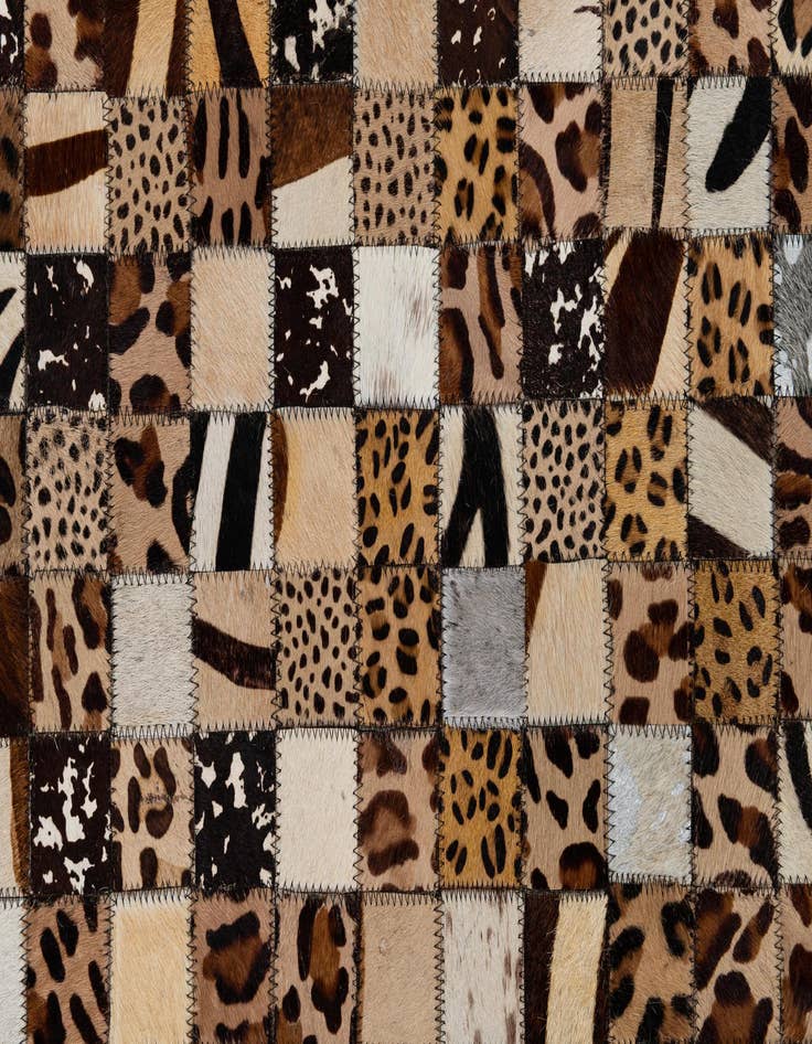 Detail image of  5' 1 x 8' Cowhide Leather Rug