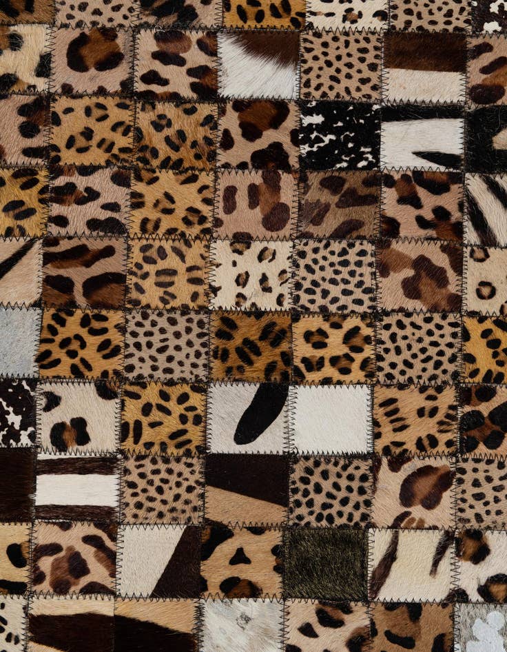 Detail image of  5' 1 x 8' Cowhide Leather Rug