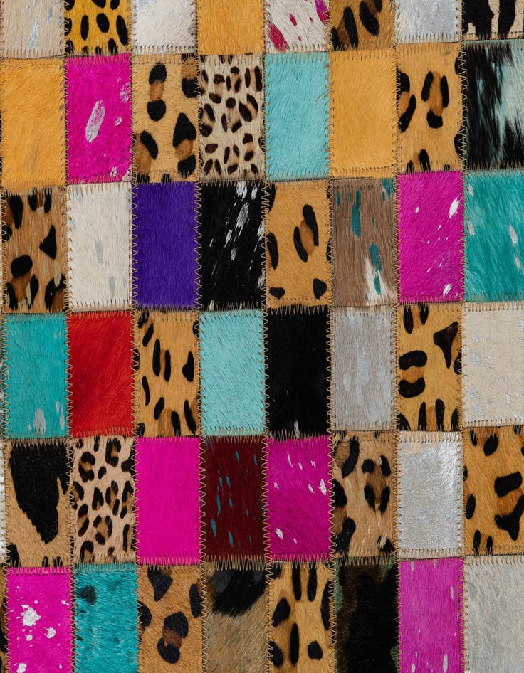 Detail image of  5' x 8' Cowhide Leather Rug