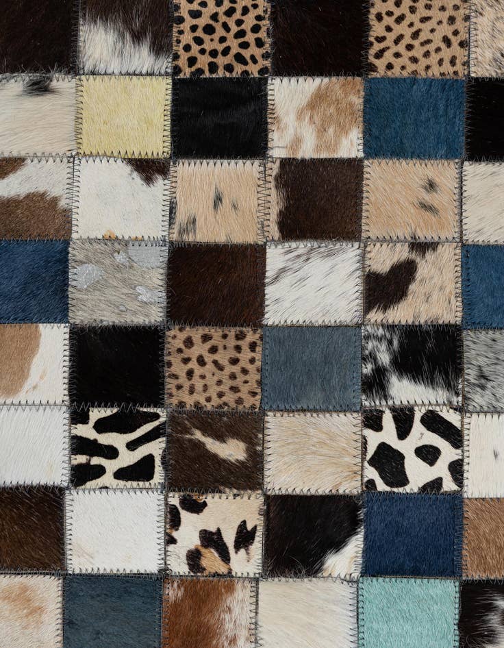 Detail image of  5' x 8' Cowhide Leather Rug