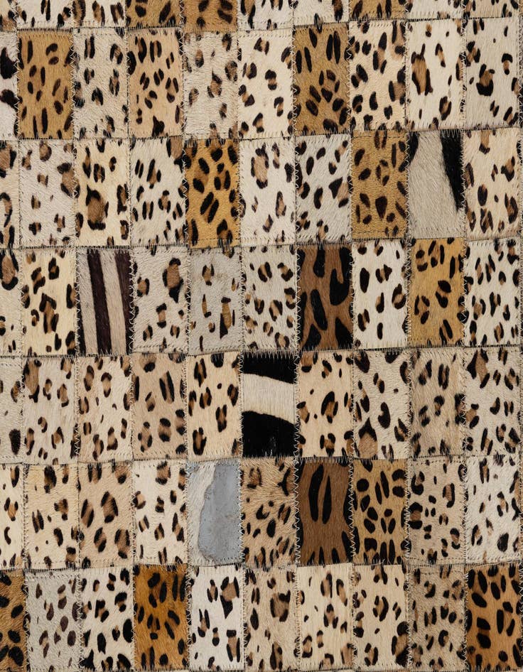 Detail image of  5' 1 x 8' Cowhide Leather Rug