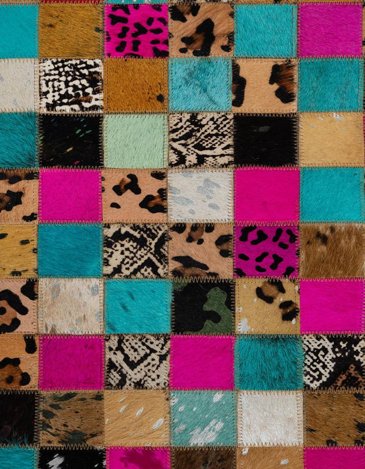Detail image of  5' x 8' Cowhide Leather Rug