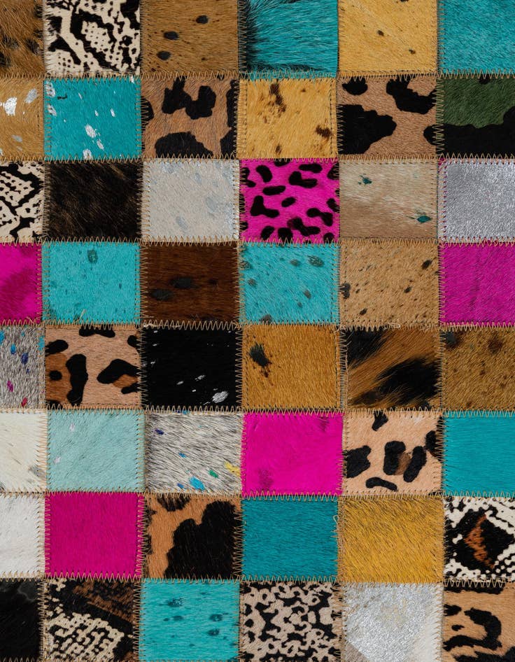 Detail image of  5' x 8' Cowhide Leather Rug