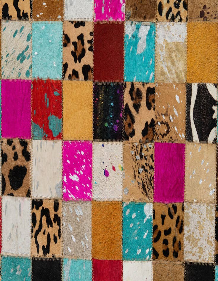 Detail image of  5' x 8' Cowhide Leather Rug