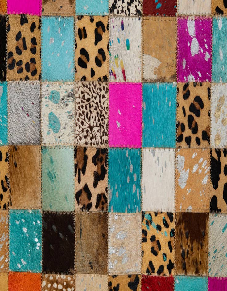 Detail image of  5' x 8' Cowhide Leather Rug