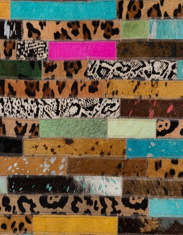 Detail image of  5' 1 x 8' Cowhide Leather Rug