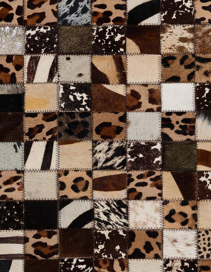 Detail image of  5' 1 x 8' 1 Cowhide Leather Rug
