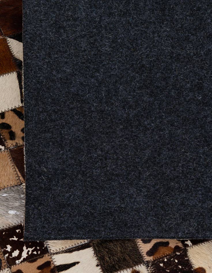 Detail image of  5' 1 x 8' 1 Cowhide Leather Rug