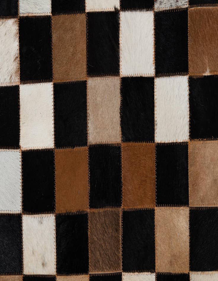 Detail image of  5' x 7' 10 Cowhide Leather Rug