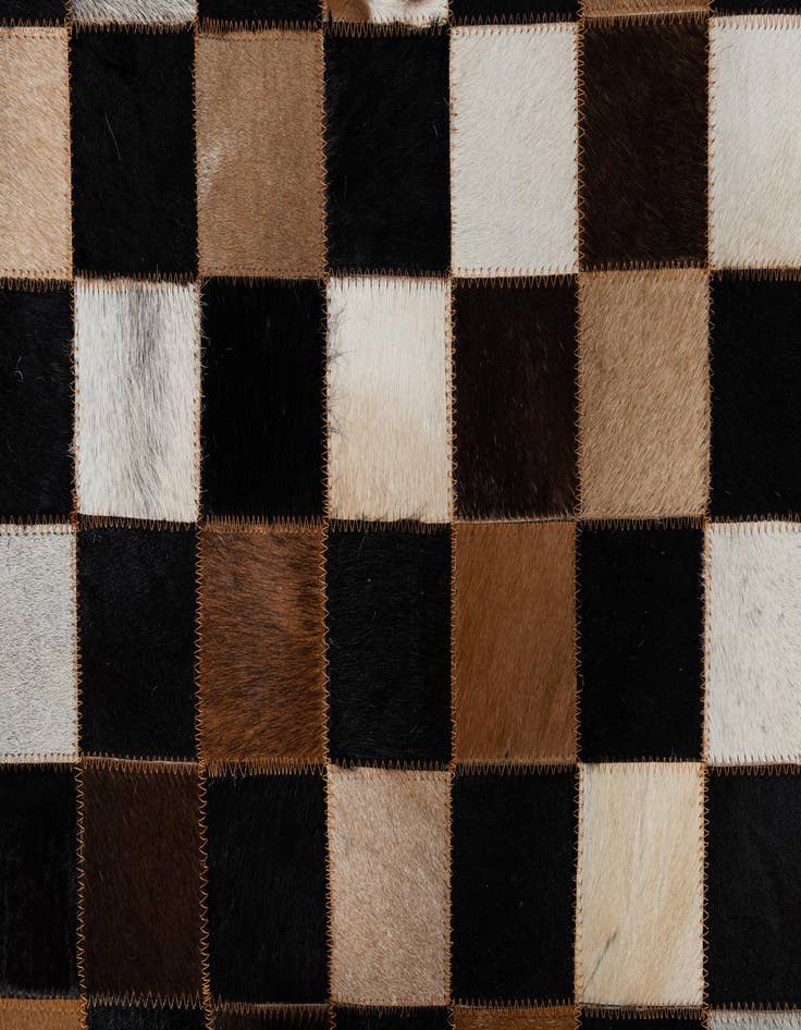 Detail image of  5' x 7' 10 Cowhide Leather Rug