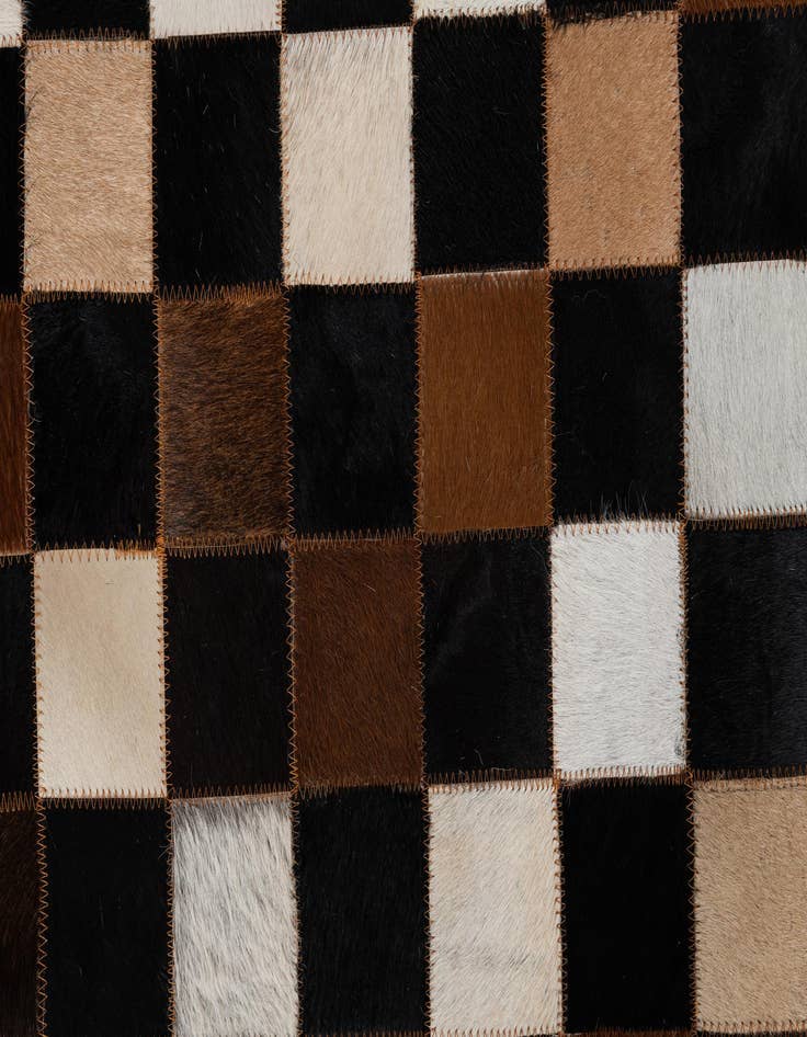 Detail image of  5' 1 x 7' 10 Cowhide Leather Rug