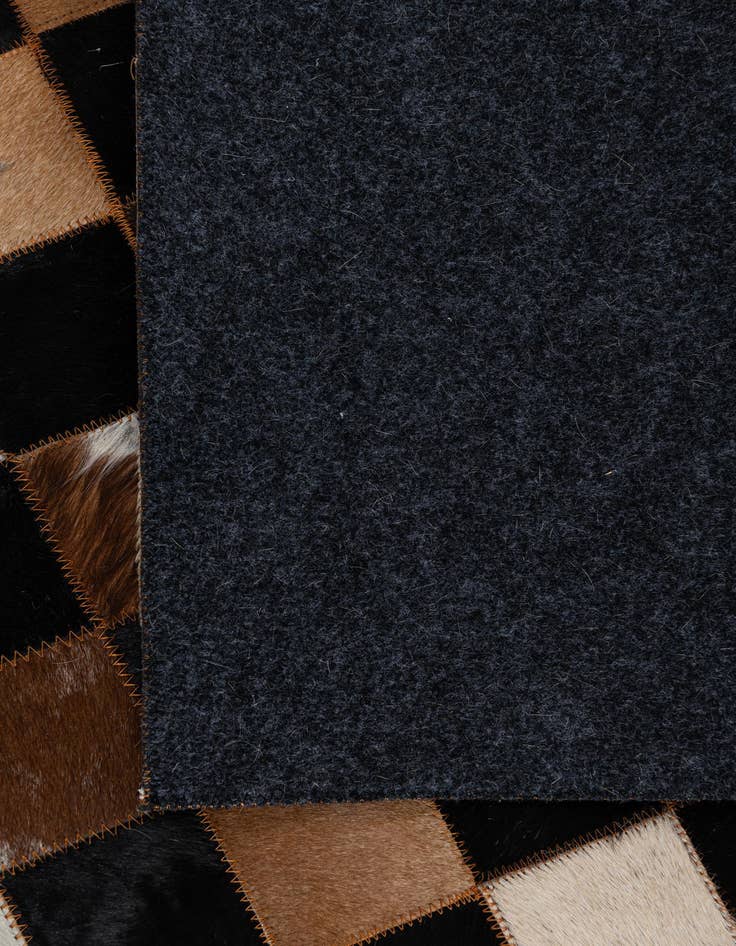 Detail image of  5' 1 x 7' 10 Cowhide Leather Rug