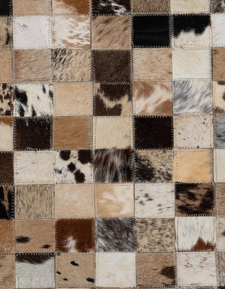 Detail image of  5' x 7' 10 Cowhide Leather Rug