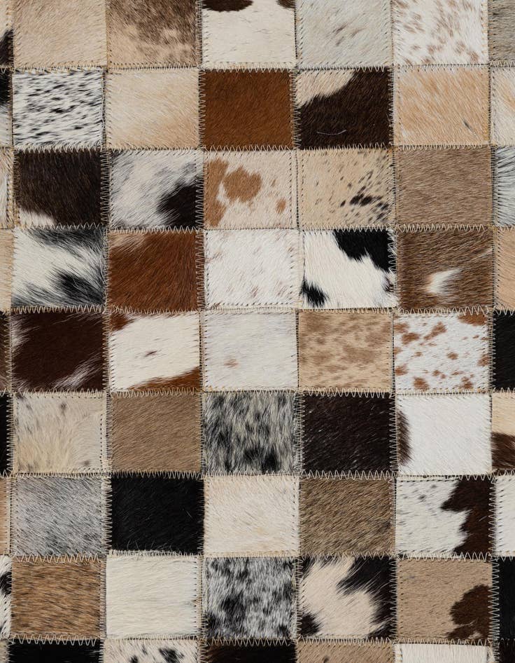 Detail image of  5' x 7' 10 Cowhide Leather Rug