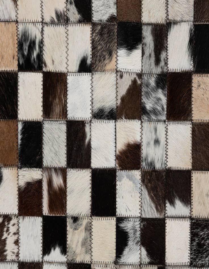 Detail image of  5' 1 x 8' Cowhide Leather Rug