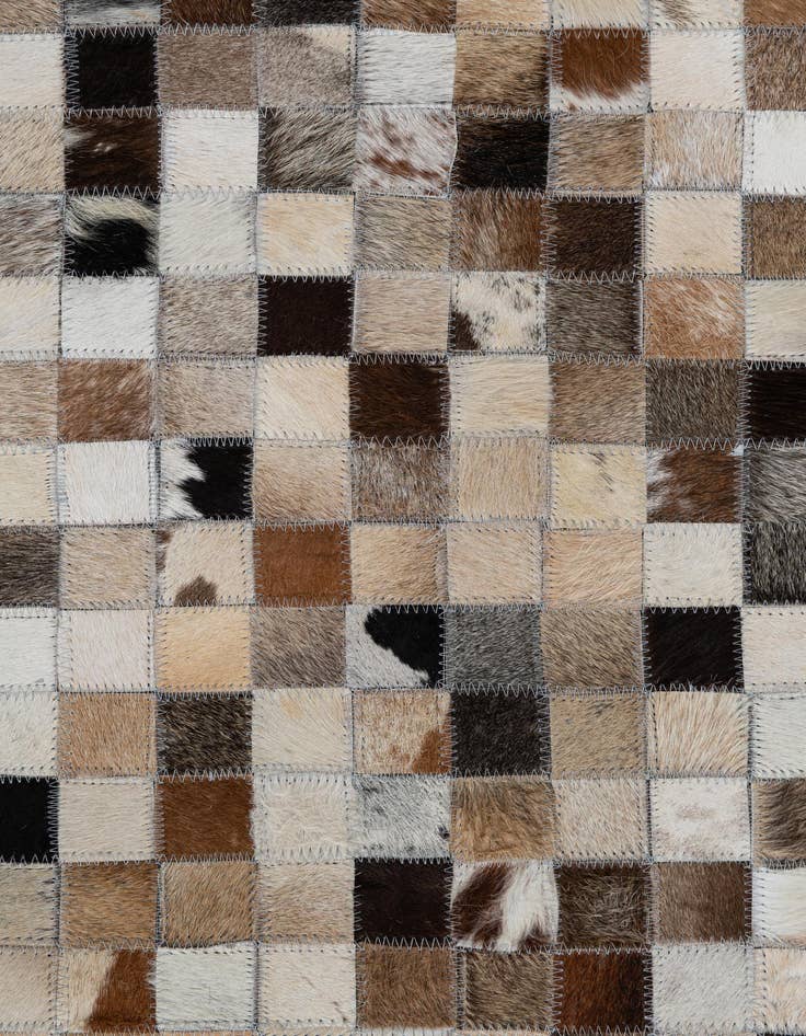 Detail image of  5' x 7' 9 Cowhide Leather Rug