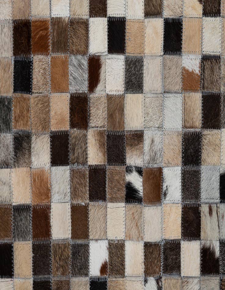 Detail image of  5' x 7' 9 Cowhide Leather Rug