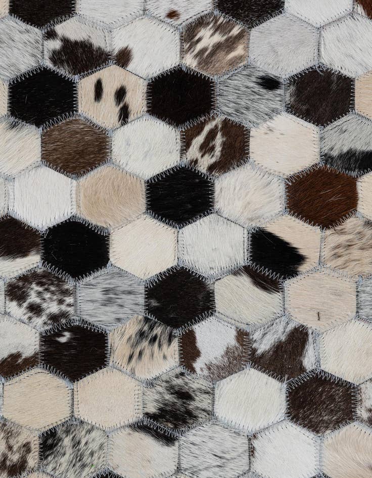 Detail image of  5' 2 x 8' Cowhide Leather Rug