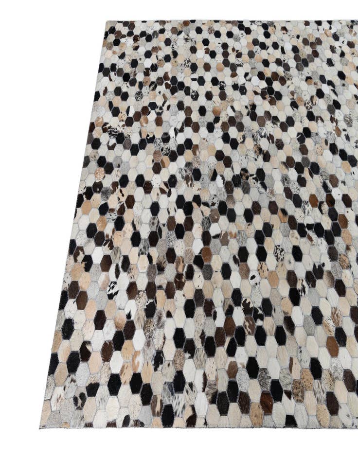 Detail image of  5' x 7' 10 Cowhide Leather Rug